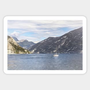 A Yacht On Lake Garda Sticker